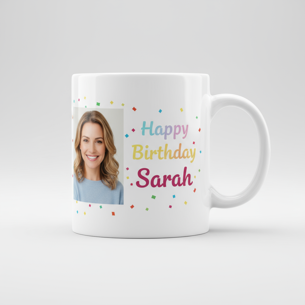 Birthday Coffee Mugs 11oz | Custom Photo & Name Printing | Personalized Gifts SA
