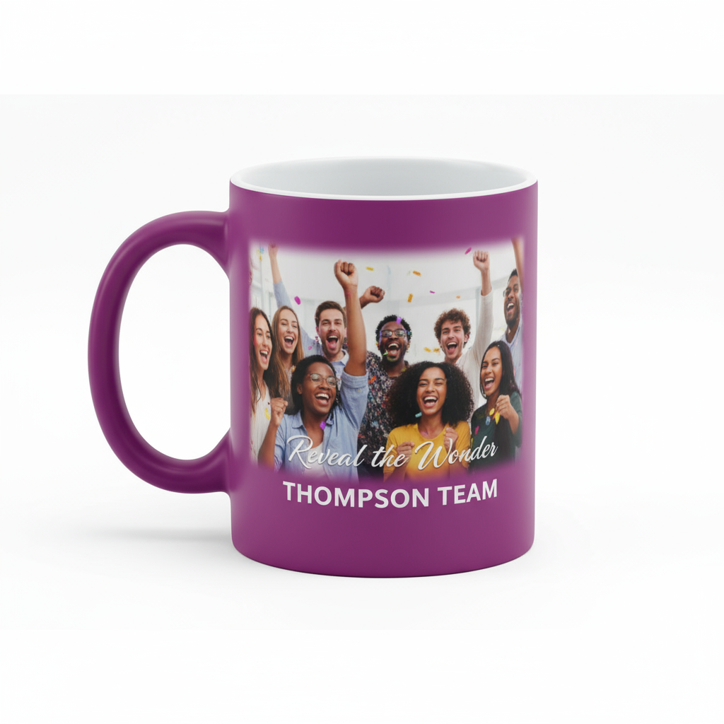 Personalized Magic Purple Color-Changing Mug - Custom Photo & Name - 11oz Heat-Sensitive