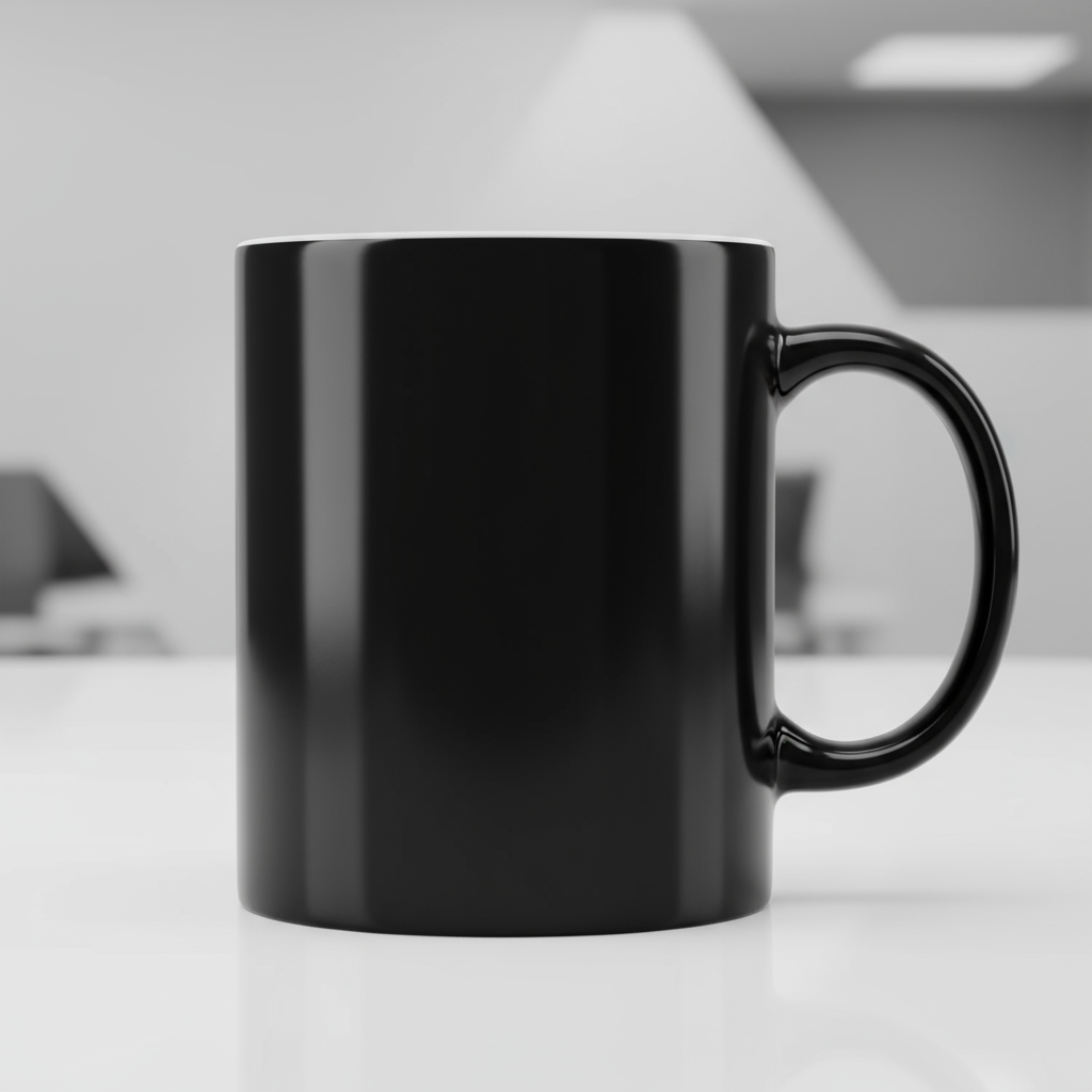 Glossy Black Magic Mugs 11oz | Custom Photo Reveal | Heat-Sensitive Gifts SA