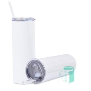 20oz Skinny Tumbler with Straw | Custom Logo & Photo Printing | Wellness Gifts SA