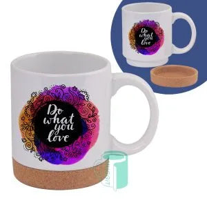 Cork Base Coffee Mugs 11oz | Custom Photo & Name Printing | Eco-Friendly Gifts SA