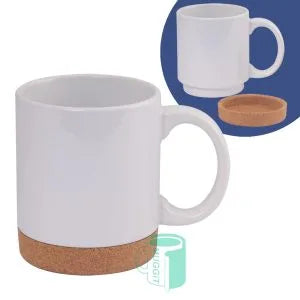 Cork Base Coffee Mugs 11oz | Custom Photo & Name Printing | Eco-Friendly Gifts SA