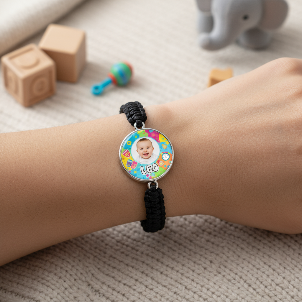 Baby milestone fabric bracelet