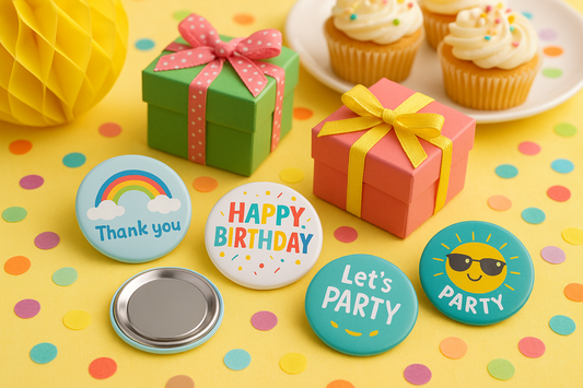 Button Badges as Party Favors - Gift Context