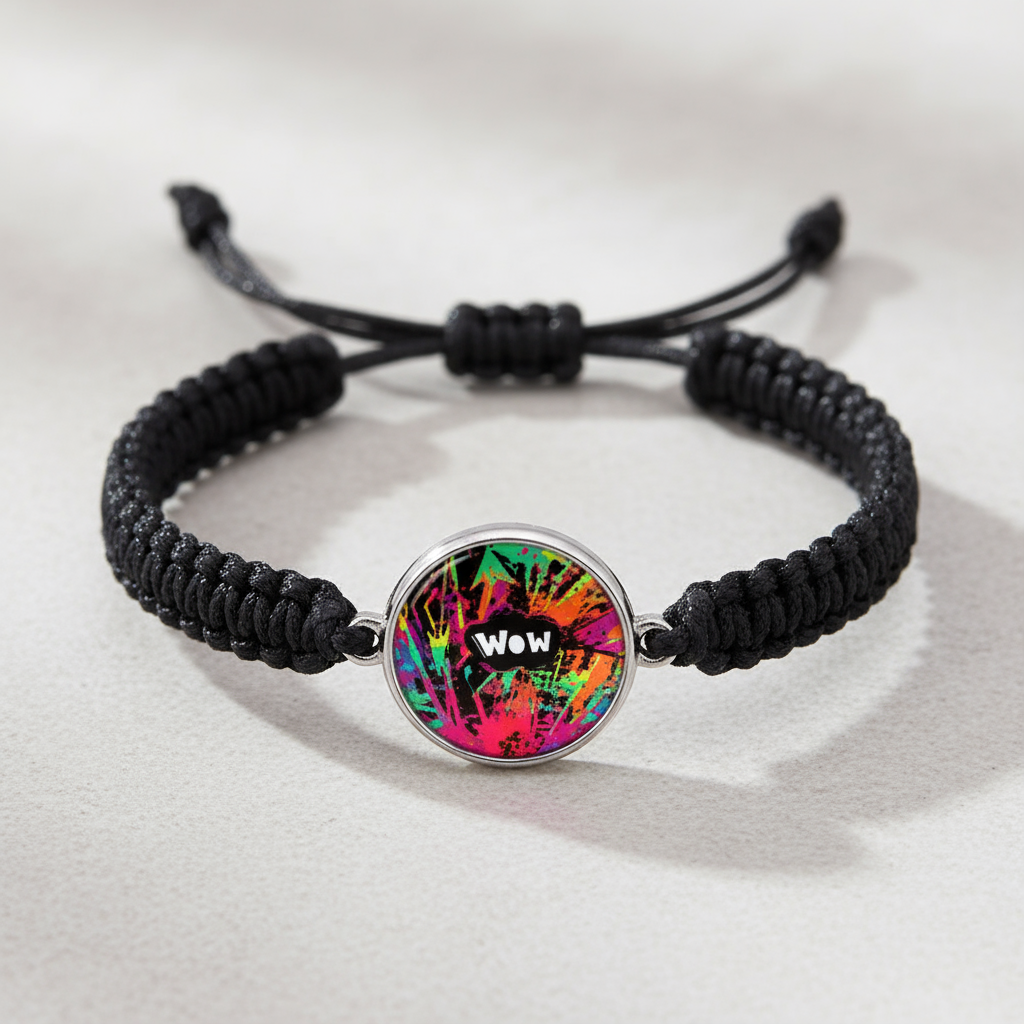 Close-up of photo charm detail