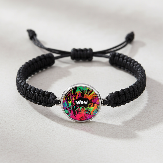 Close-up of photo charm detail