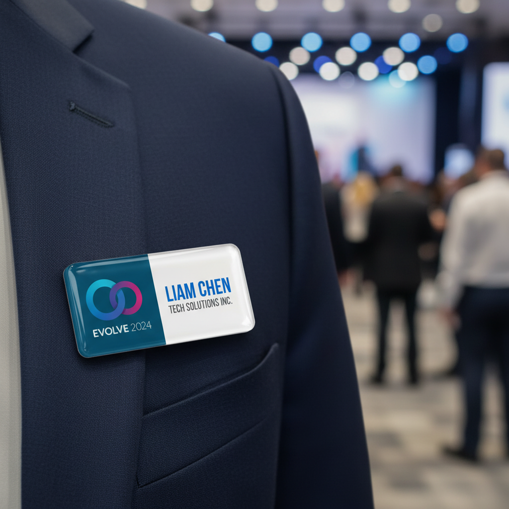 Conference event name badge