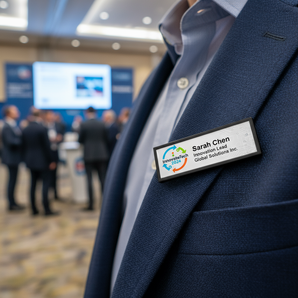 Conference event pin badge