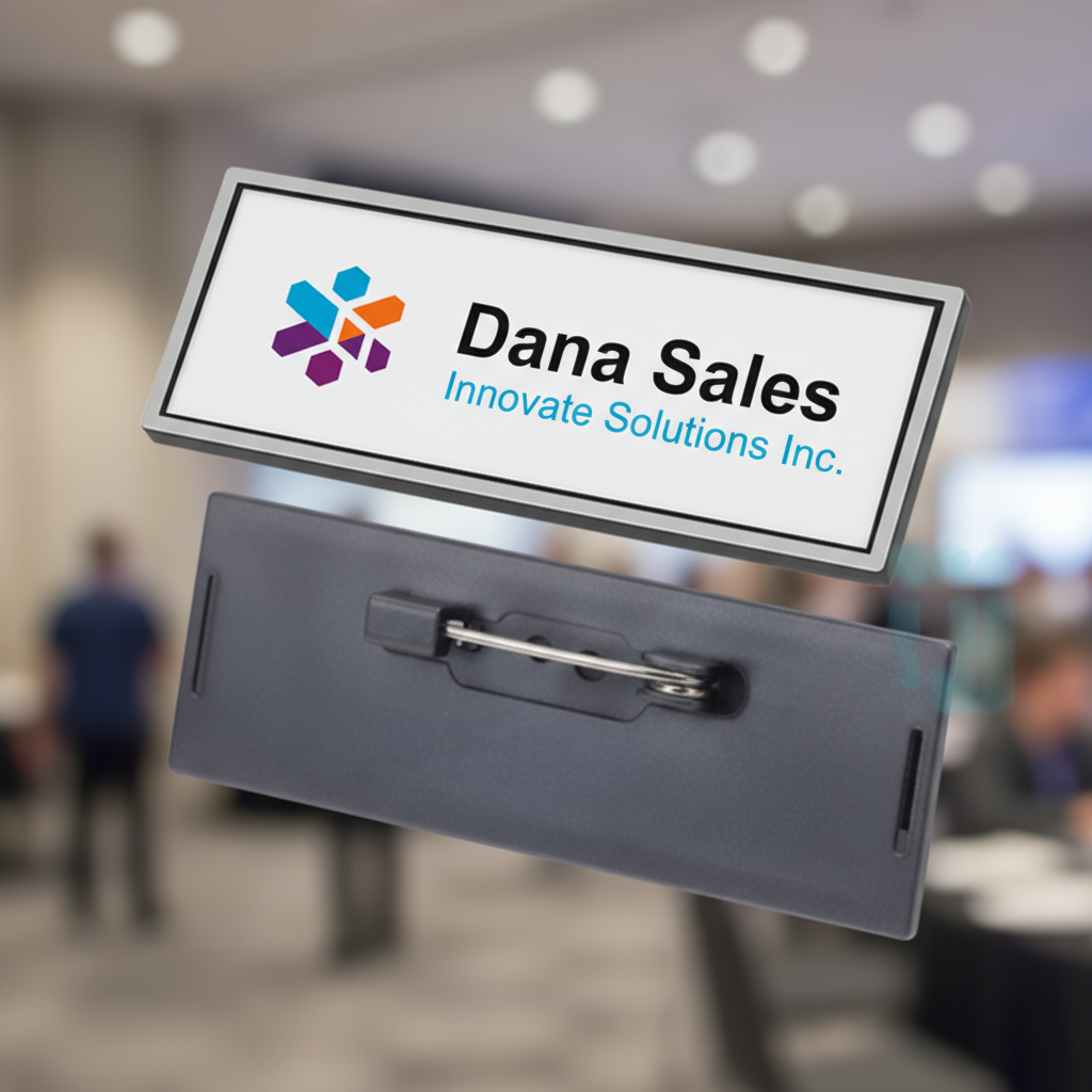 Conference event small pin badge