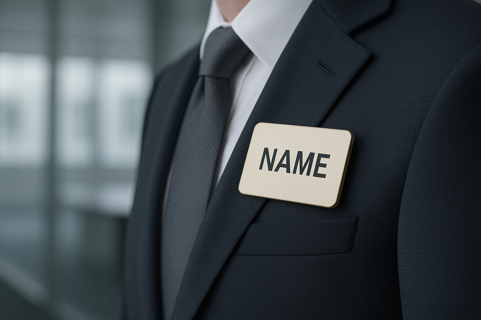 Corporate Business Badge on Suit