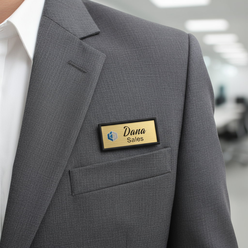 Corporate employee small pin badge
