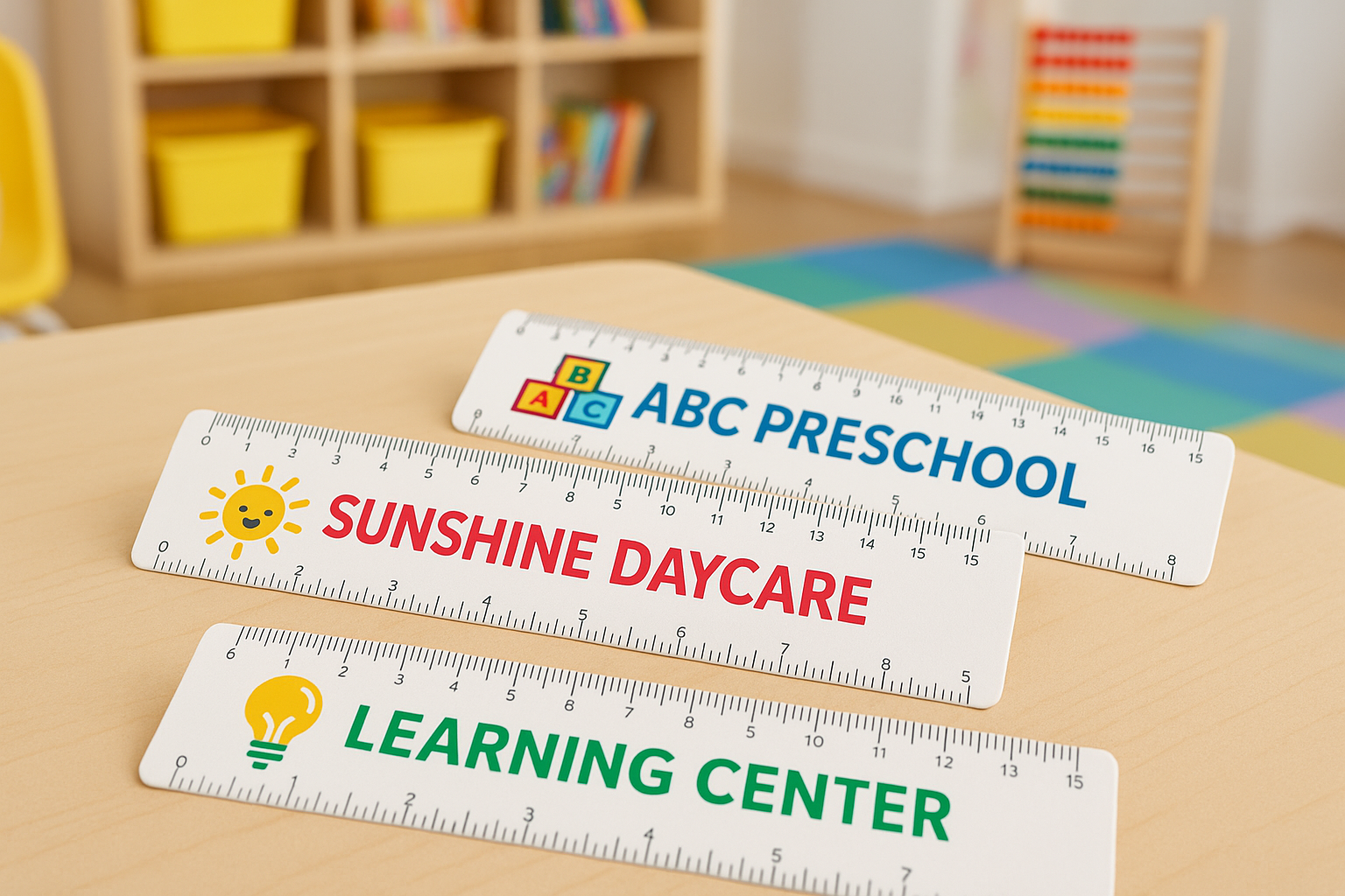 Custom Rulers in Daycare Classroom
