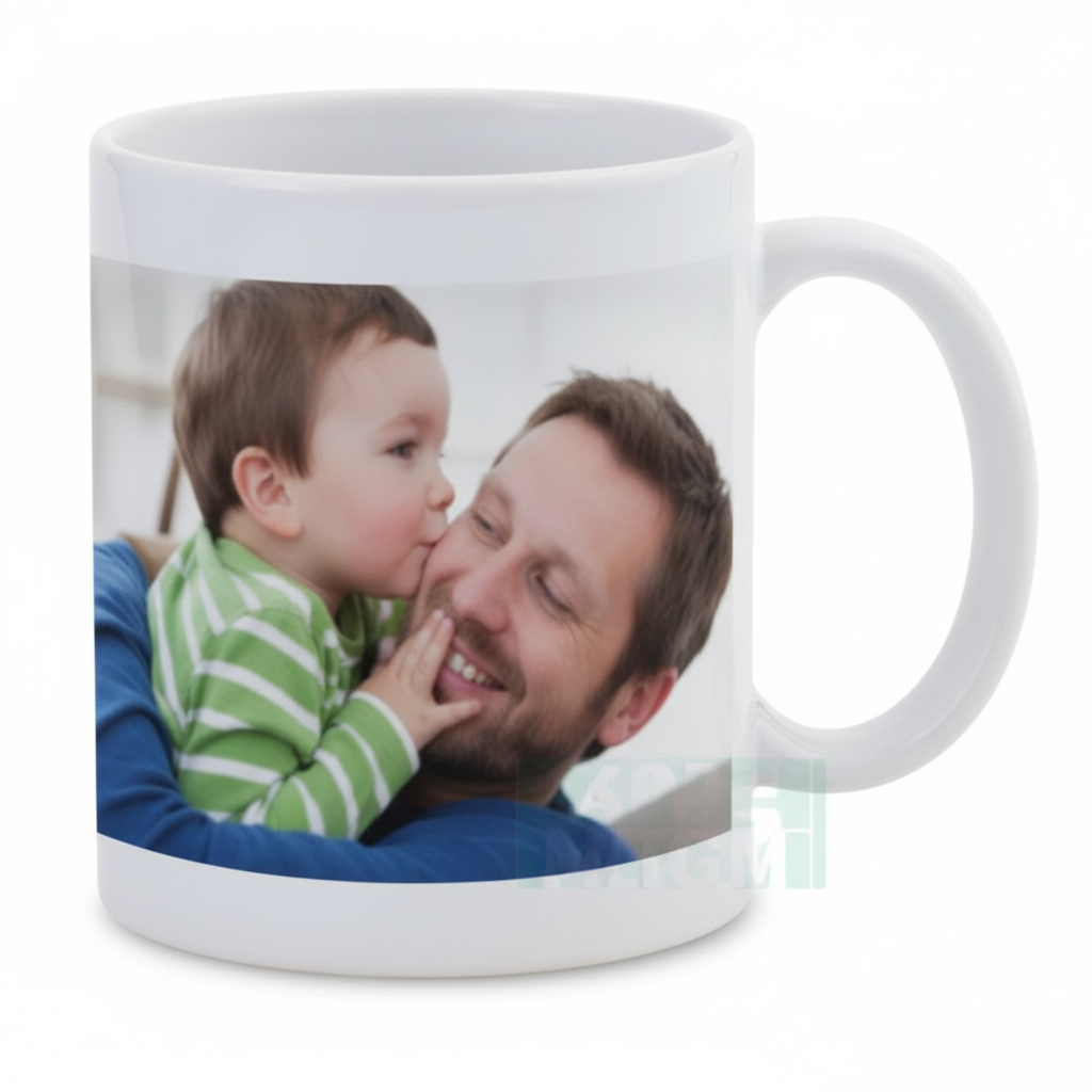 Enhanced family photo sublimation mug