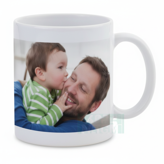 Enhanced family photo sublimation mug
