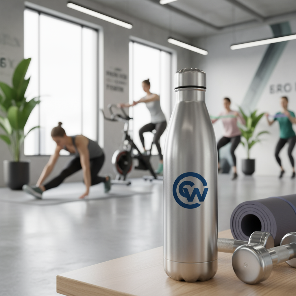 Corporate wellness gym setting