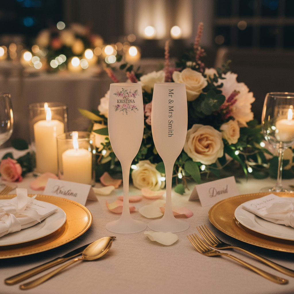 Elegant wedding reception table