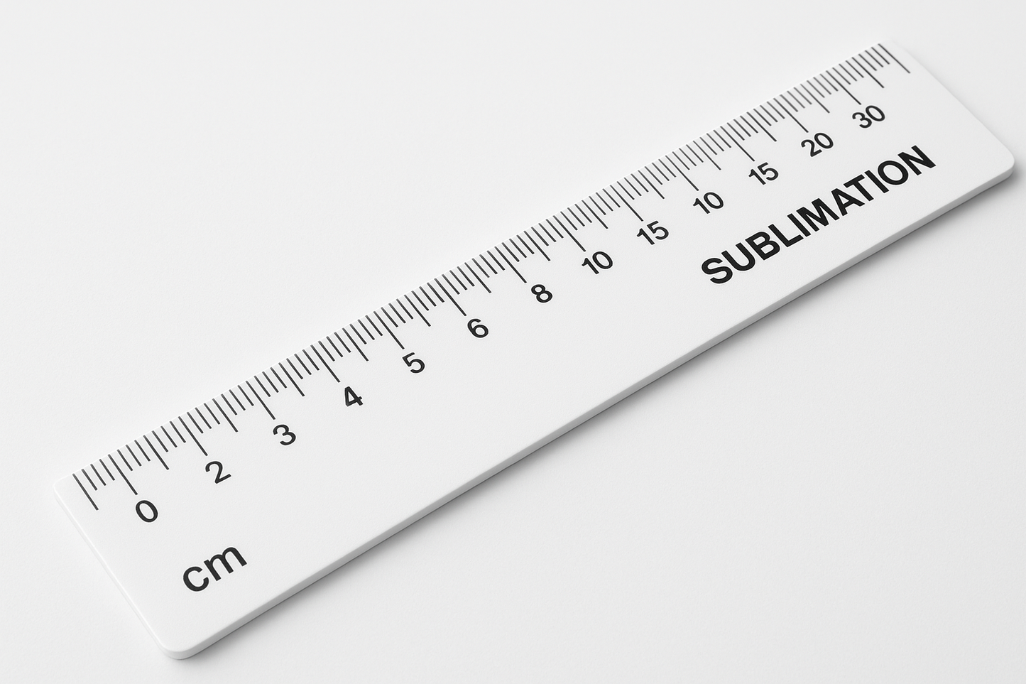 White Ruler with Measurement Markings