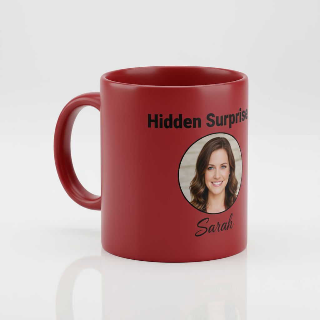 Magic Red Color-Changing Mugs 11oz | Custom Photo Reveal | Heat-Sensitive Gifts SA