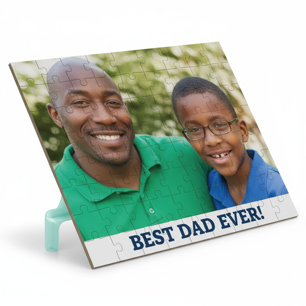 Personalized 70-Piece Cardboard Puzzle - Custom Photo & Name Gift