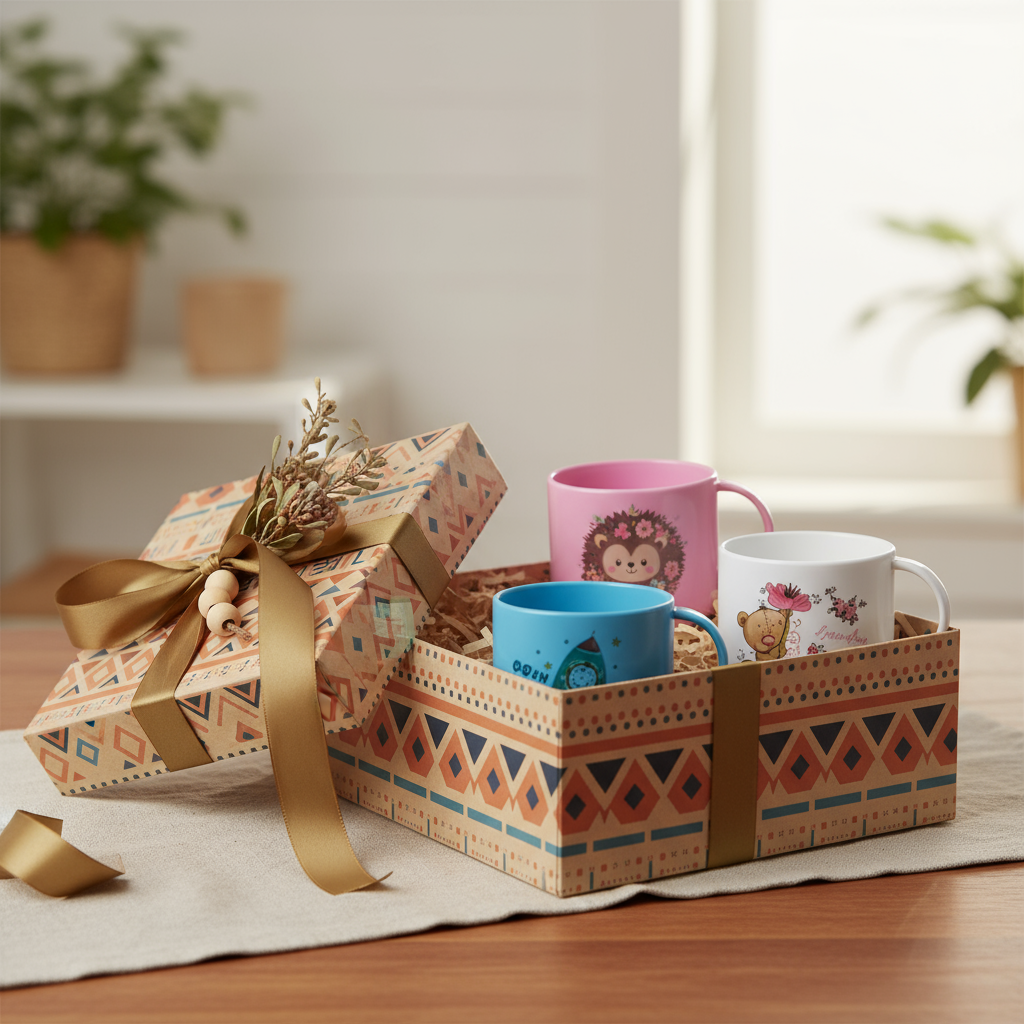 Gift presentation of kids mugs