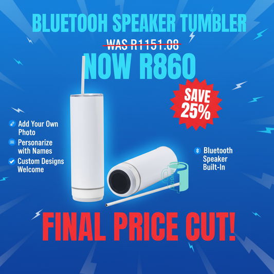 2-in-1 Bluetooth Speaker Tumbler Custom Photo | Personalized Insulated Drinkware | Music On The Go | SA Made