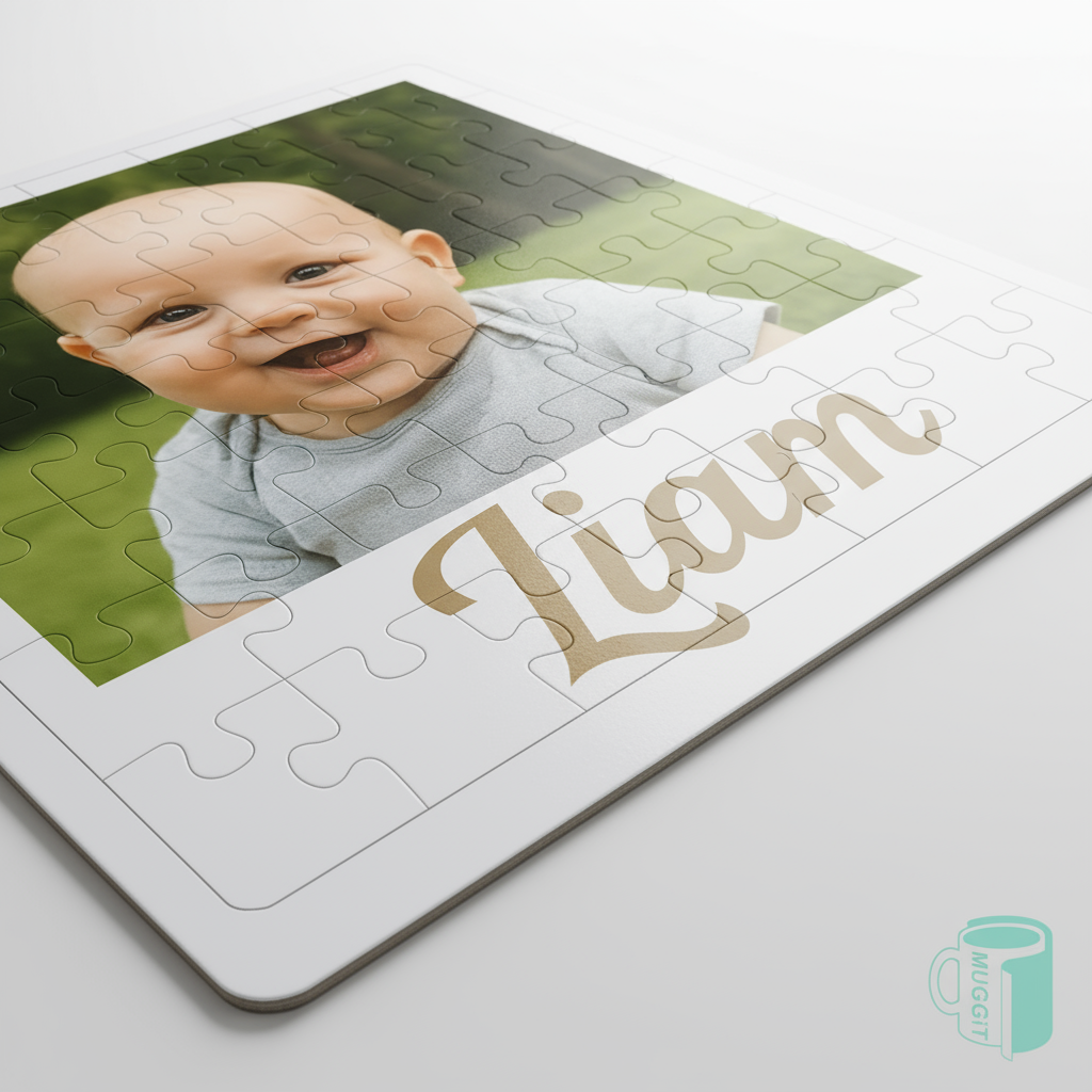 Personalized 60-Piece European Cardboard Puzzle - Custom Photo & Name Gift