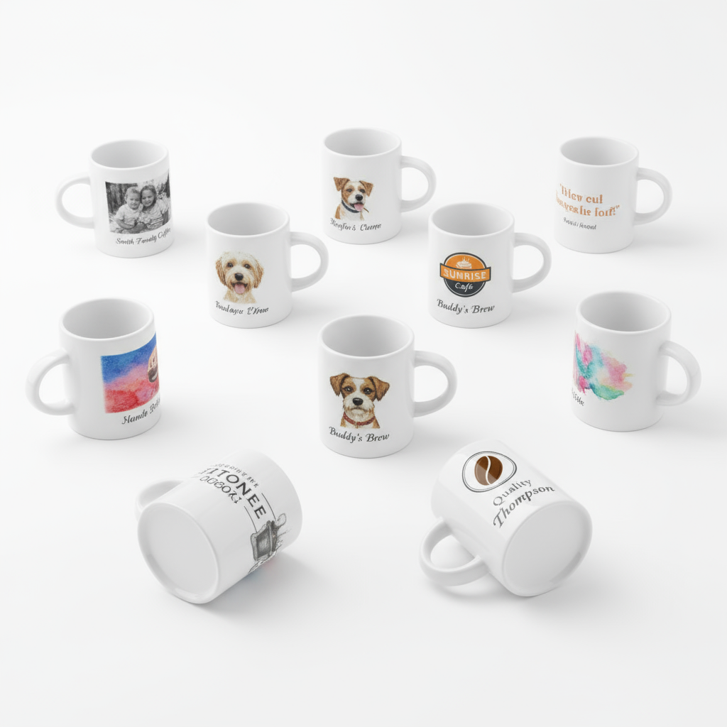2.5oz Mini Espresso Mugs | Custom Photo & Name Printing | Adorable Gifts SA