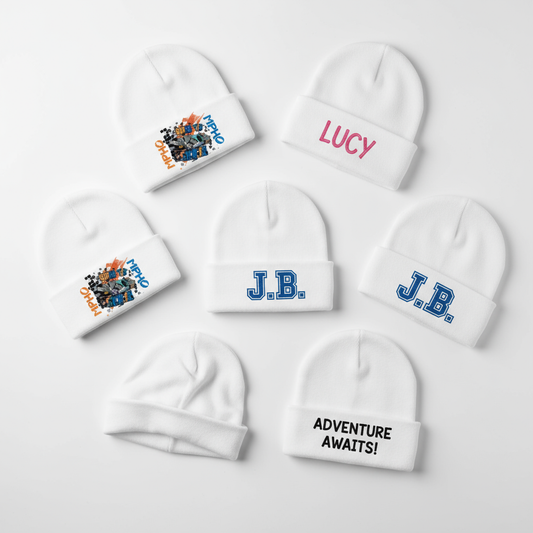 Personalized Kids Fleece Beanie - Custom Name & Logo Winter Hat