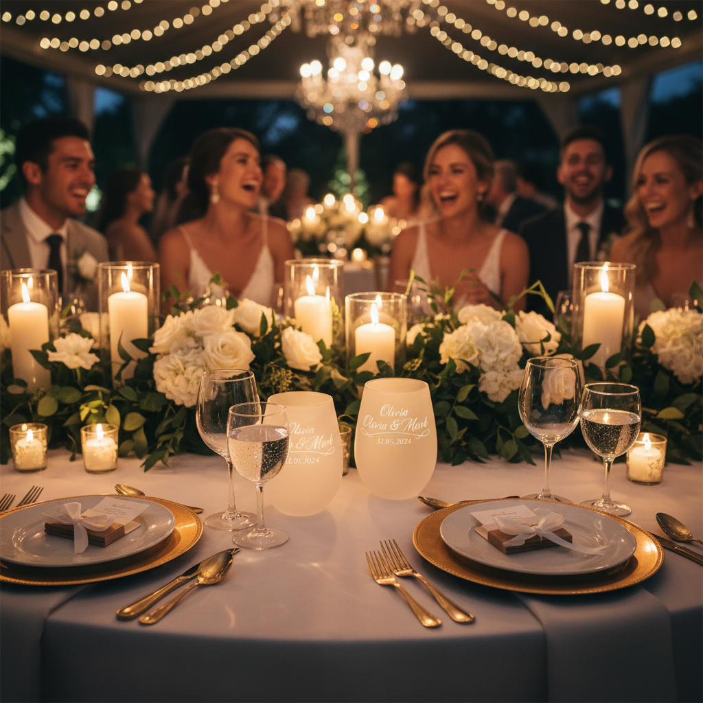 Elegant wedding reception table