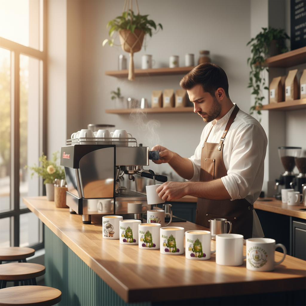 Coffee shop cafe setting