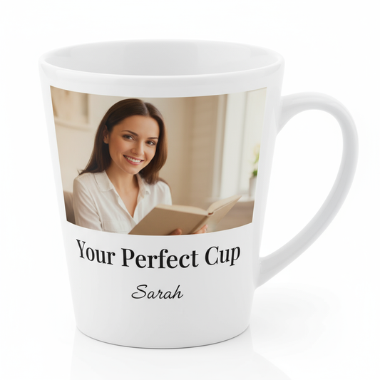 12oz Cone Coffee Mugs | Custom Photo & Name Printing | Dishwasher Safe Gifts SA