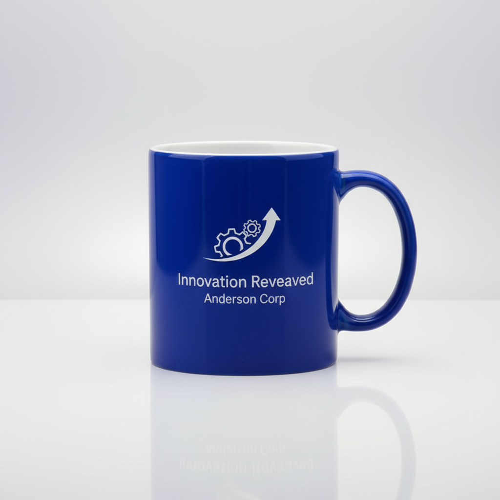 Personalized Glossy Blue Magic Mug - Custom Photo & Name - 11oz Color-Changing
