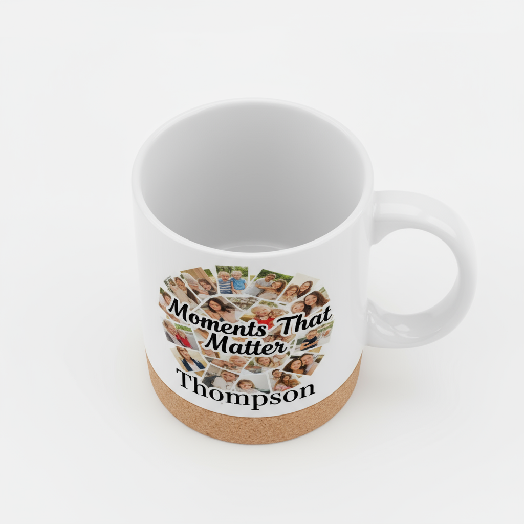 Cork Base Coffee Mugs 11oz | Custom Photo & Name Printing | Eco-Friendly Gifts SA
