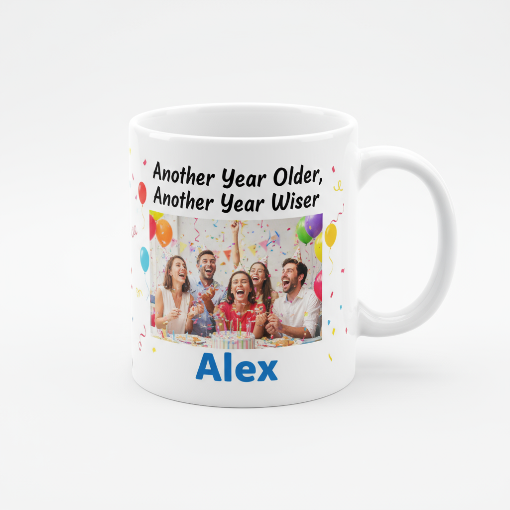 Birthday Coffee Mugs 11oz | Custom Photo & Name Printing | Personalized Gifts SA
