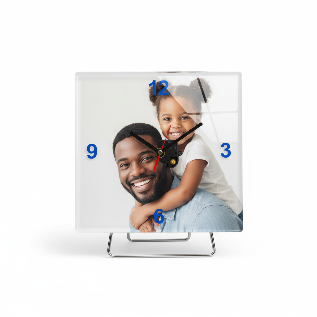 Professional front view of 2-tone 3D clock