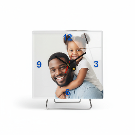 Professional front view of 2-tone 3D clock