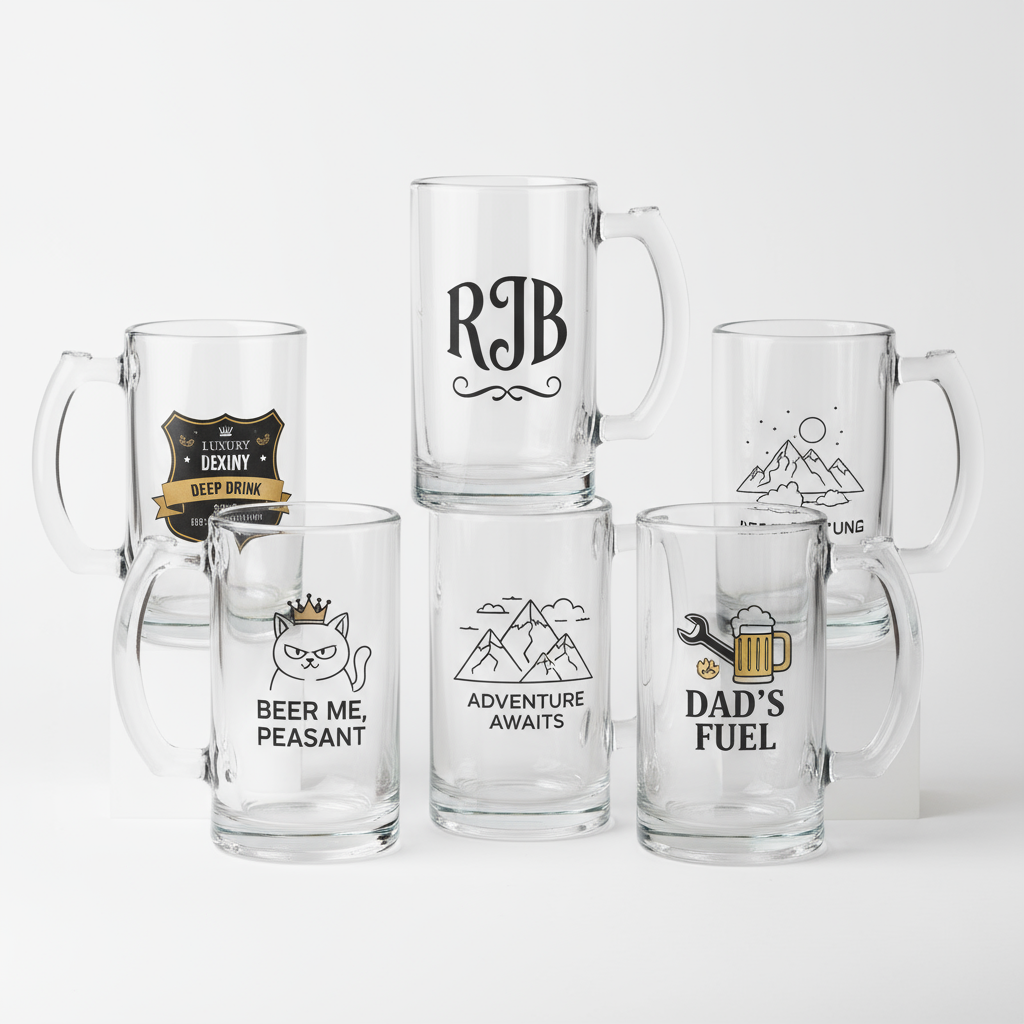 Custom Classic Beer Mugs 16oz - Personalized Photo & Logo Printing | Pubs, Breweries, Corporate & Groomsmen | Made in South Africa