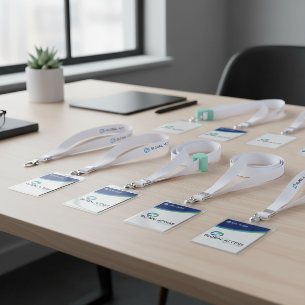 Desk arrangement access cards