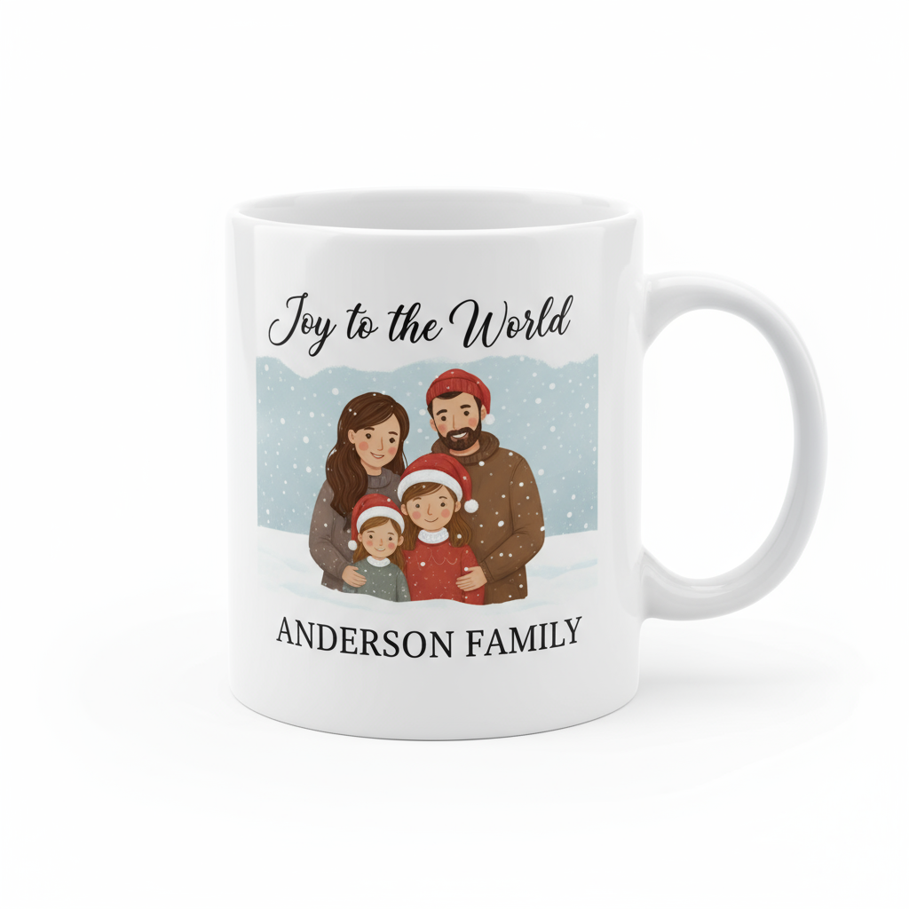 Christmas Coffee Mugs 11oz | Custom Photo & Name Printing | Festive Gifts SA