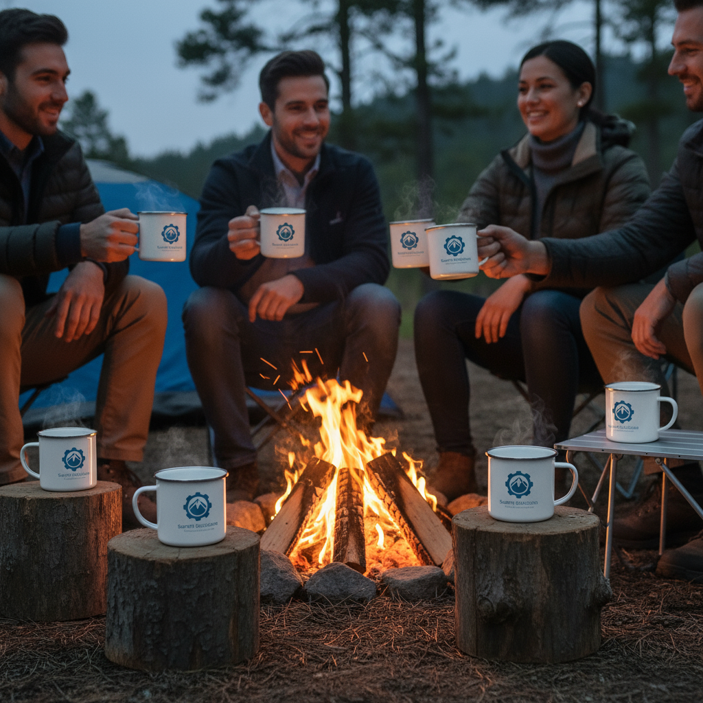 Outdoor corporate event campfire