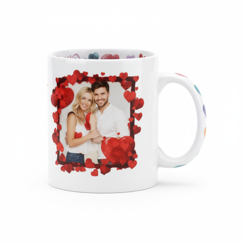 Valentine's Day Coffee Mugs 11oz | Custom Photo & Love Message | Romantic Gifts SA