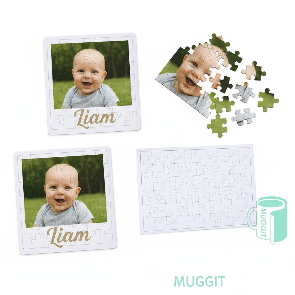 Personalized 60-Piece European Cardboard Puzzle - Custom Photo & Name Gift