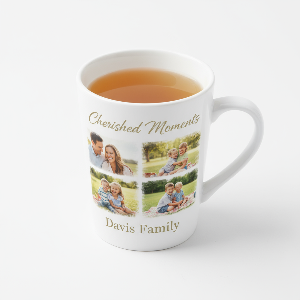 10oz Tea Mugs | Elegant Curved Lip | Custom Photo & Name Printing | Tea Lover Gifts SA