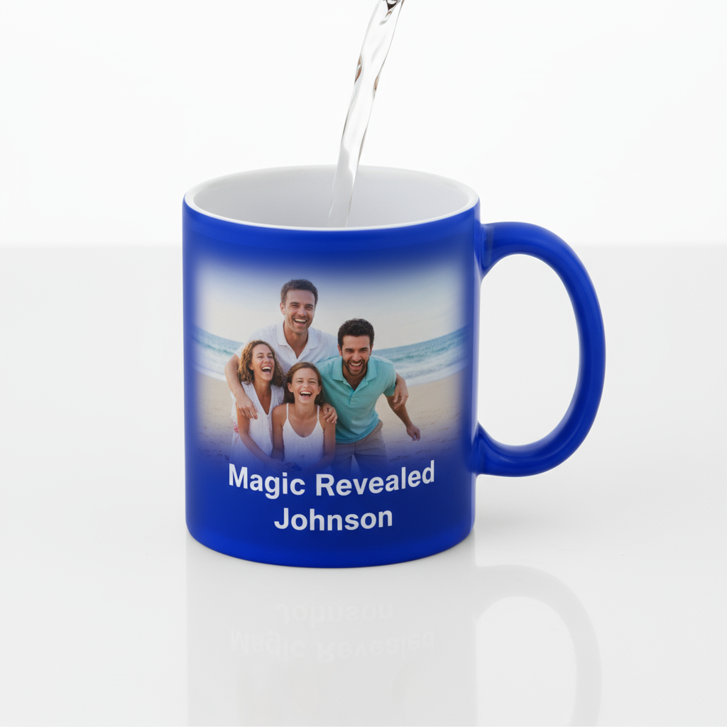 Magic Blue Color-Changing Mugs 11oz | Custom Photo Reveal | Heat-Sensitive Gifts SA