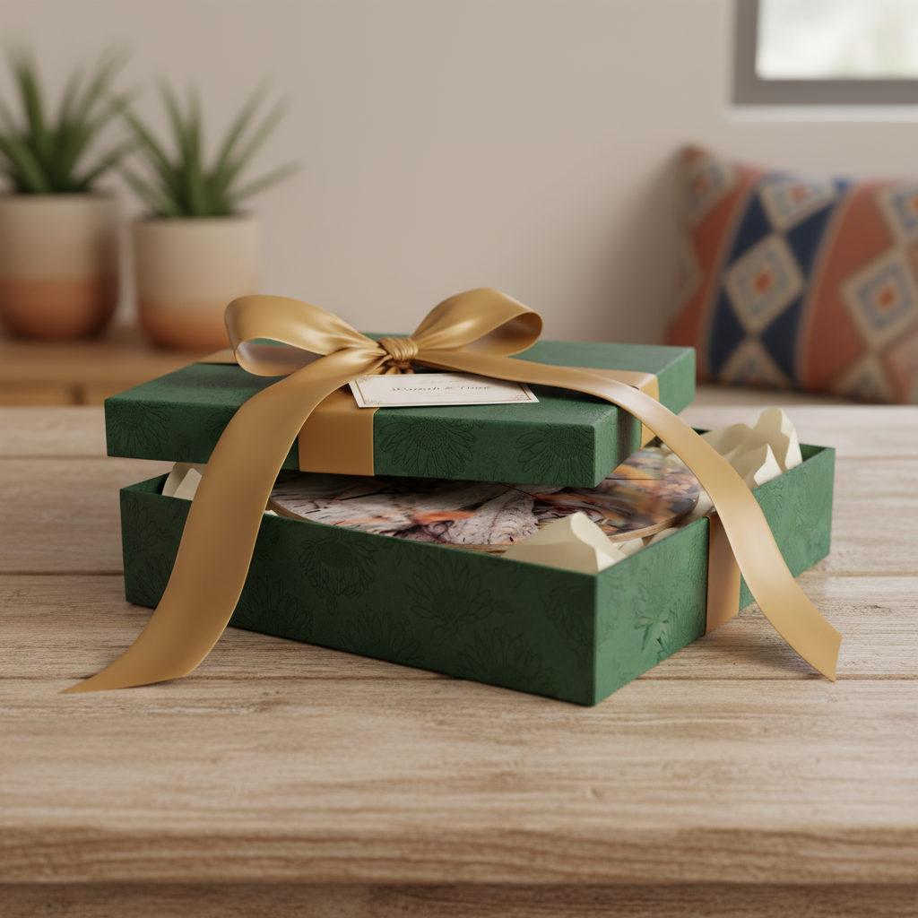 Gift presentation of round clock