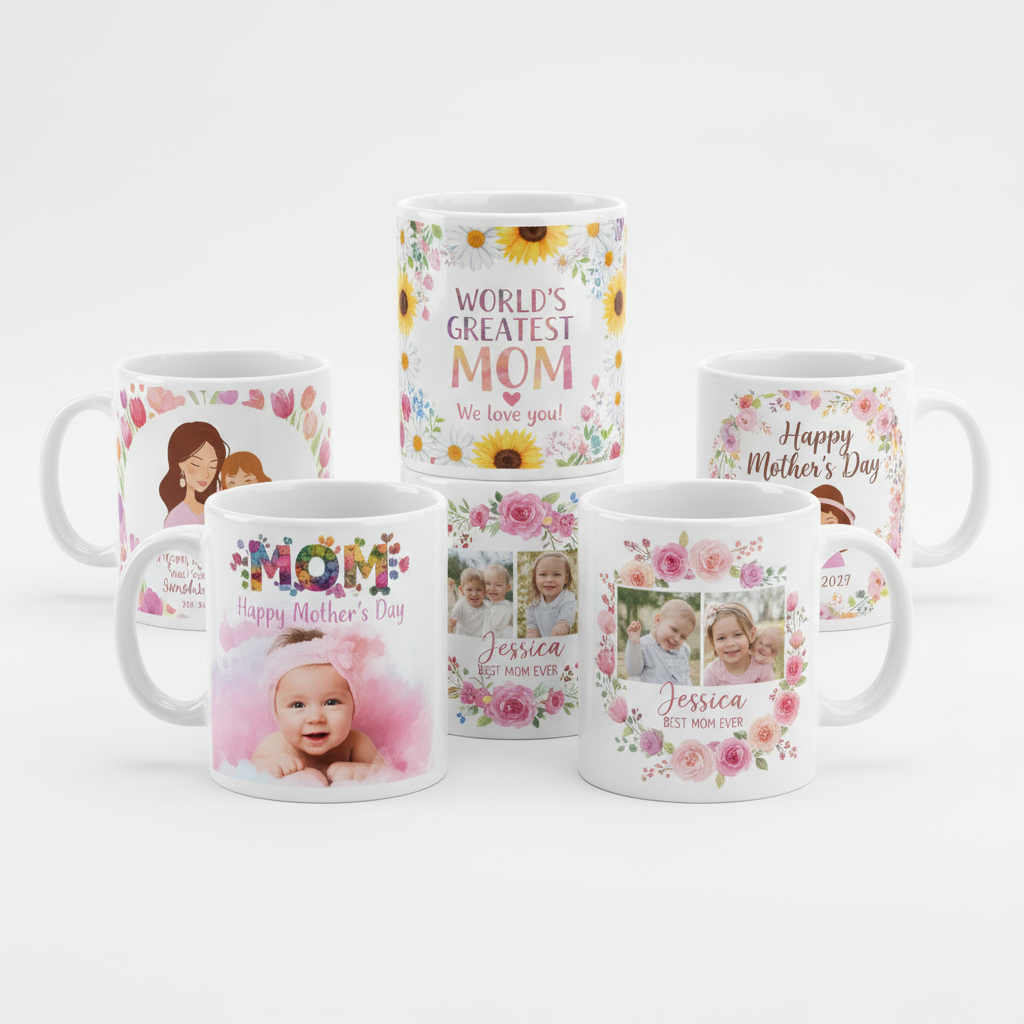 Mother's Day Coffee Mugs 11oz | Custom Photo & Name Printing | Mom Gifts SA