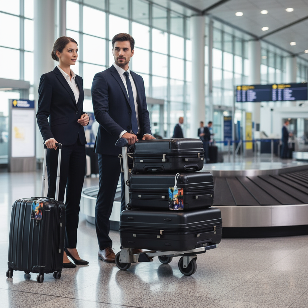 Corporate travelers airport