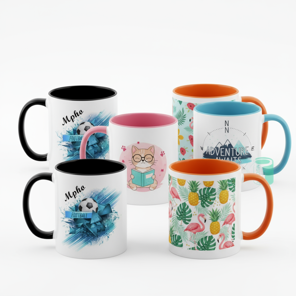 Two-Tone Inner Coffee Mugs 11oz | Custom Photo & Logo Printing | 7 Vibrant Colors