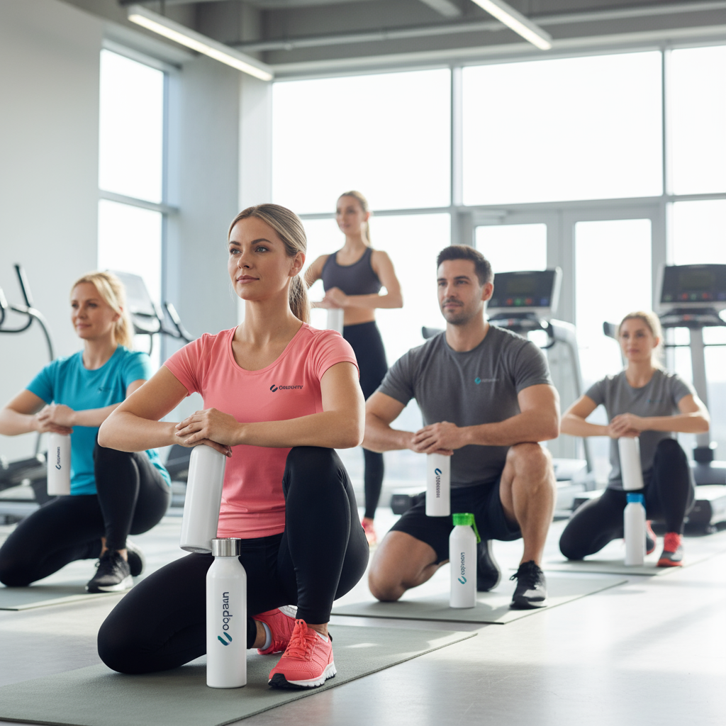 Corporate wellness gym setting