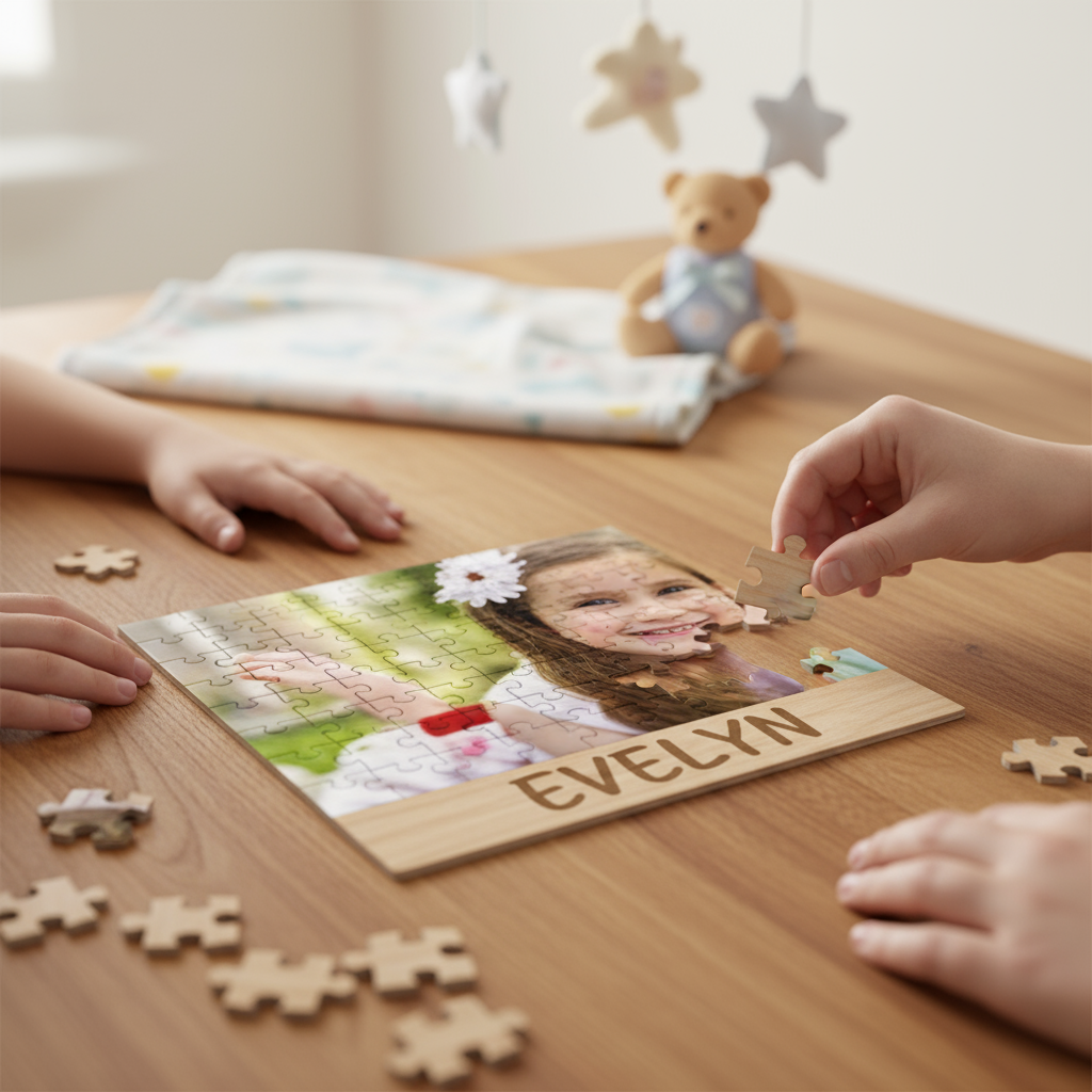 35-Piece Wooden Puzzle | Custom Photo & Name Printing | Personalized Keepsake Gifts SA